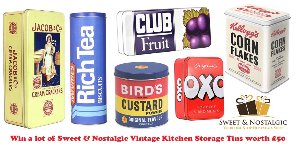 Sweet & Nostalgic Vintage Kitchen Storage Tins, retro tins, vintage tins, giveaway, the Frenchie Mummy
