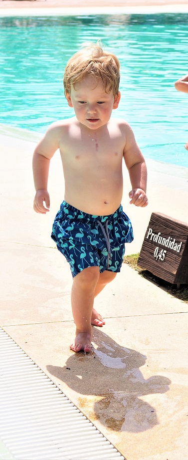 Baba Fashionista with Tom & Teddy, Review, Giveaway, Matching Swimwear for Men & Boys, UV-protected Trunks, Swimwear