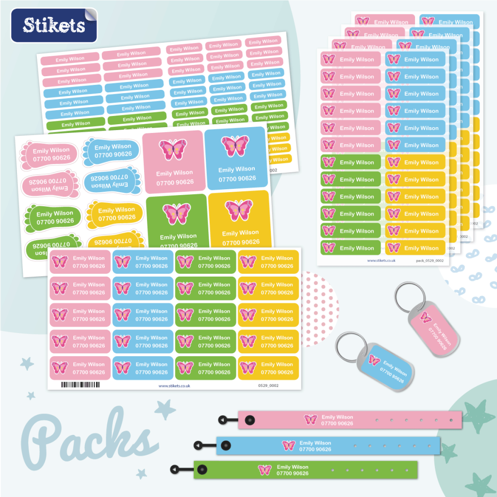 Basic Value Pack of Stikets Labels, name labels, Back to School, giveaway, the Frenchie Mummy, Stikets, personalised kids labels for school