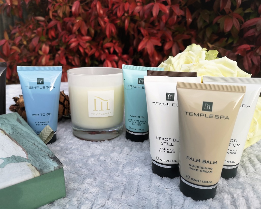 Temple Spa Collection, Temple Spa, Luxury Spa At Home, Cruelty-Free, Vegan Skincare, Award-winning Beauty Brand, Travel Set, Candle, Christmas Giveaway, Win, the Frenchie Mummy
