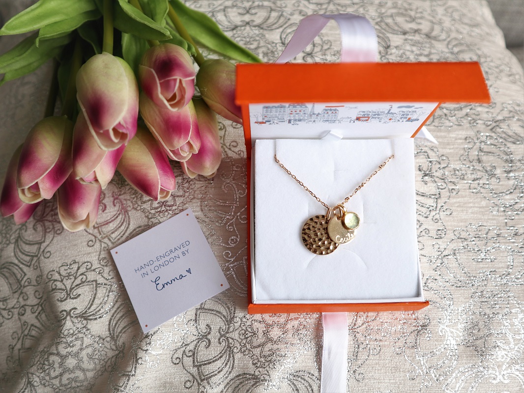 Merci Maman Birthstone Necklace, Merci Maman Bestsellers, Hand-engraved jewellery, Mother's Day Giveaway, Win, the Frenchie Mummy