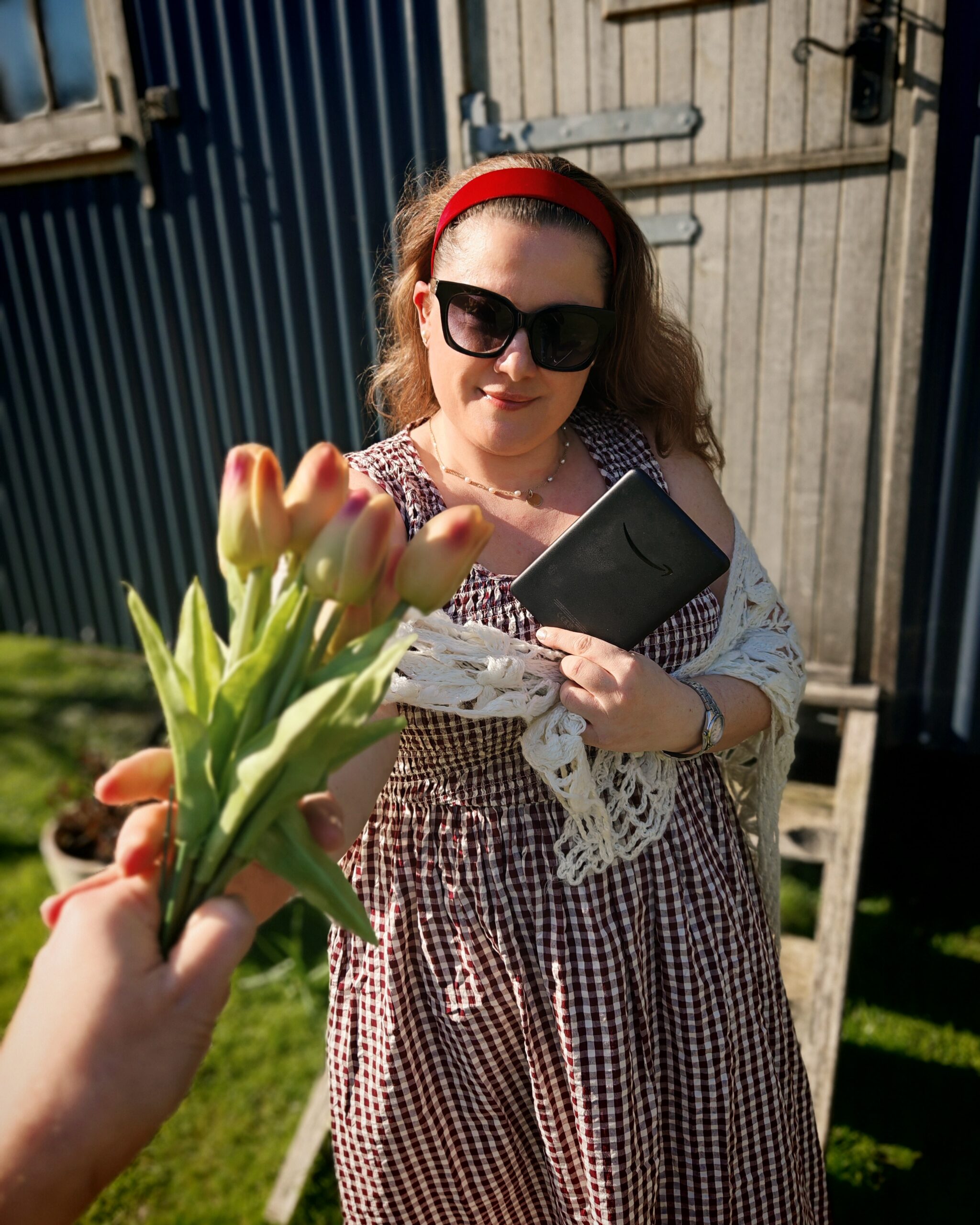 Dress Like The Heroine Of Your Own Novel, Spring Style with Very UK, Write your own Story, Very UK, Gingham Dress, Nobody's Child, Summer Dress, Dress like a heroine, Romantic style, Romantic novels, Kindle, E-readers, the Frenchie Mummy, Write your own Book style
